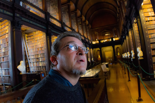 Phil Cousineau at Trinity library, Dublin