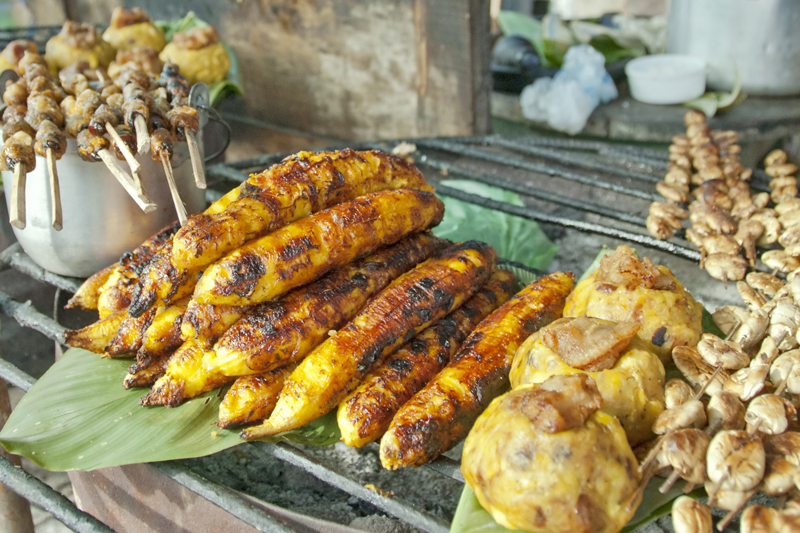 Fried bananas in Iquitos, Peru