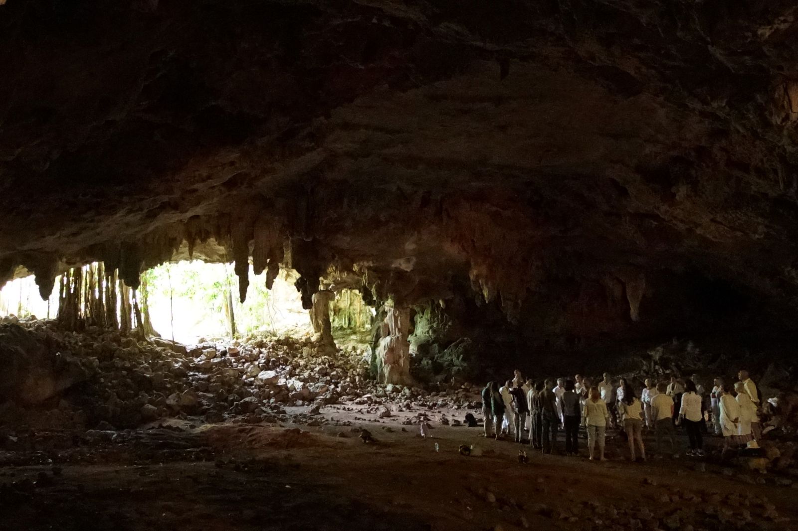 Group Circle in a Sacred Mayan cave
