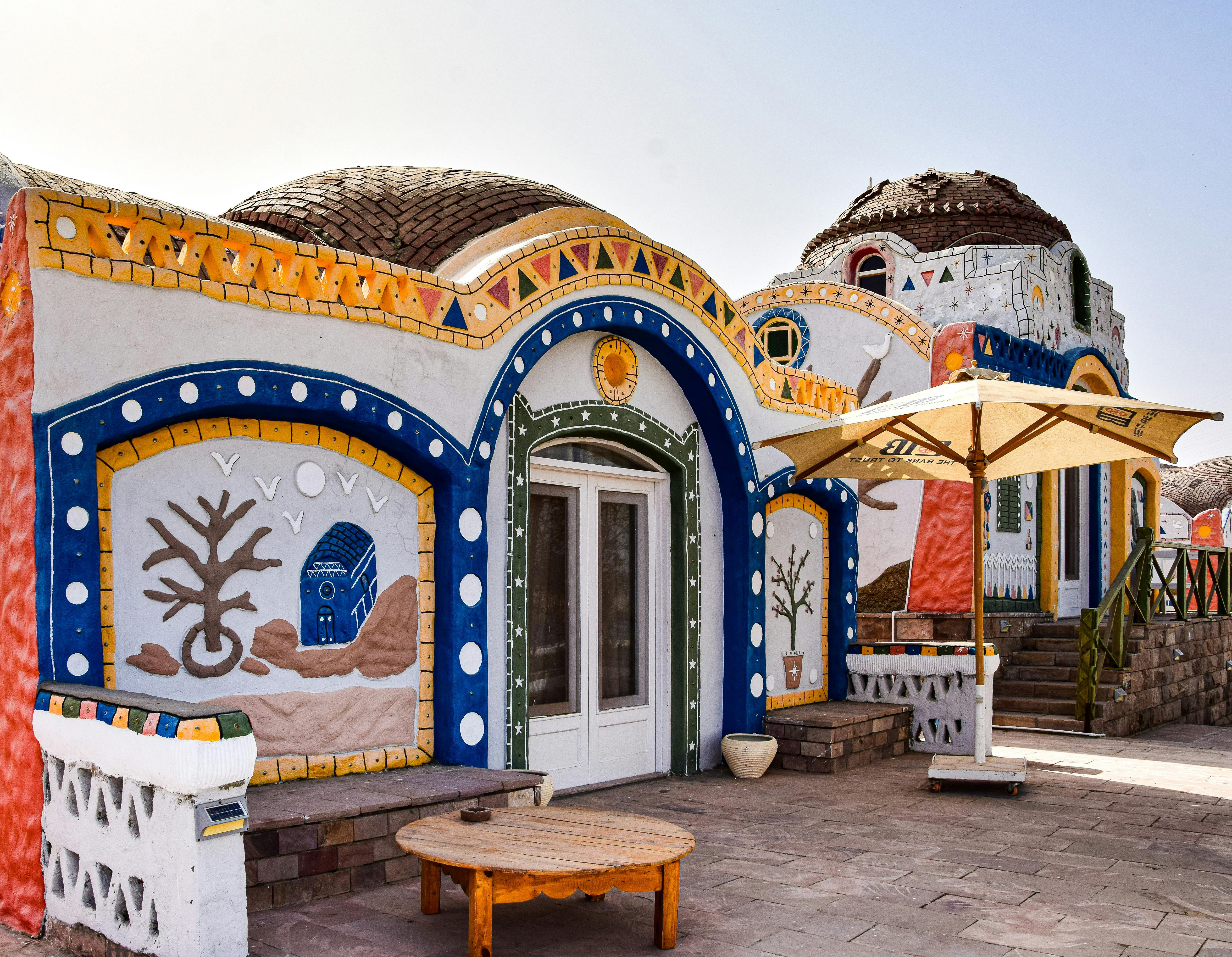 Nubian House Decoration in Village in Egypt