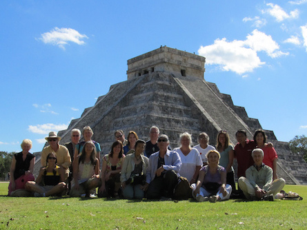 In front of Chichen Itza in Mexico