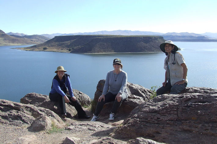 lake sillustani in peru