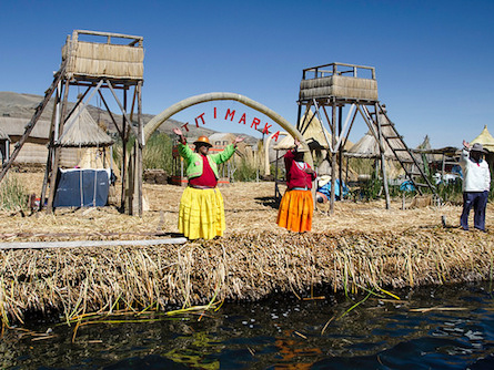 uros islands in Peru