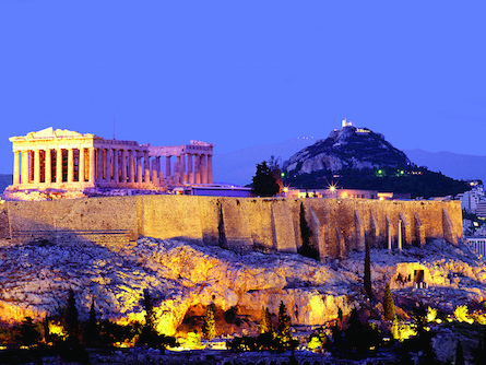 Akropolis in Athens in Greece