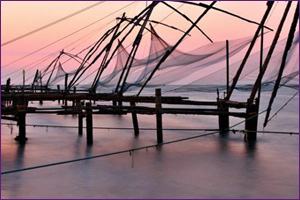 Kochi fishing nets in India