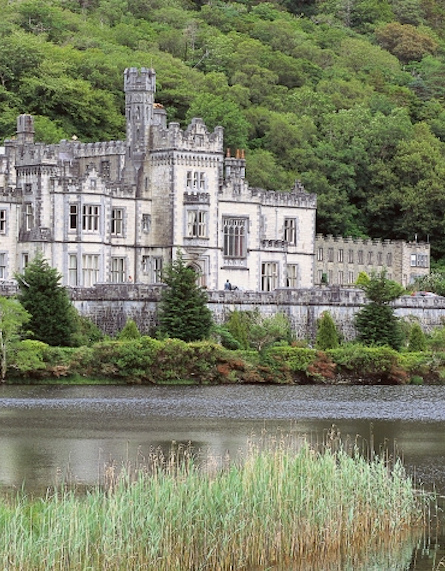 view of Kylemore Abbey in Ireland