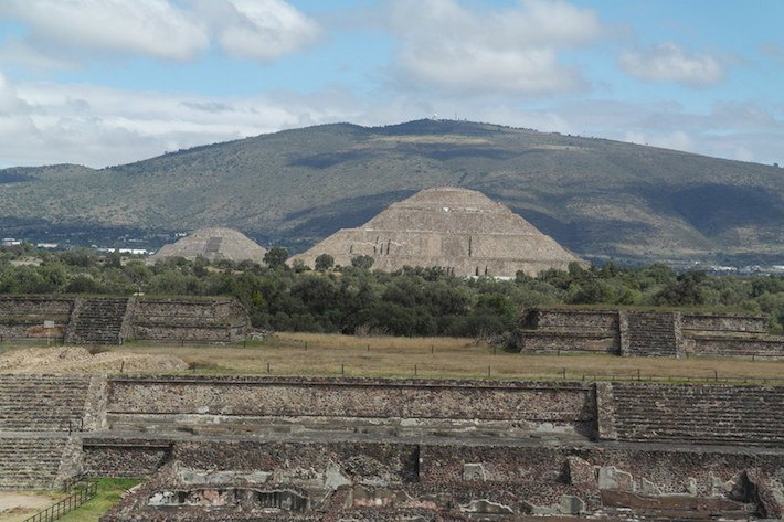 Teotihuacan pyramid in mexico