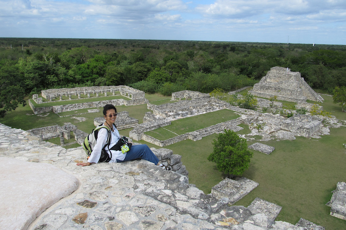 view over mayapan in mexico
