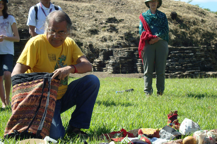 Miguel Angel Vergara leading a ceremony in Mexico