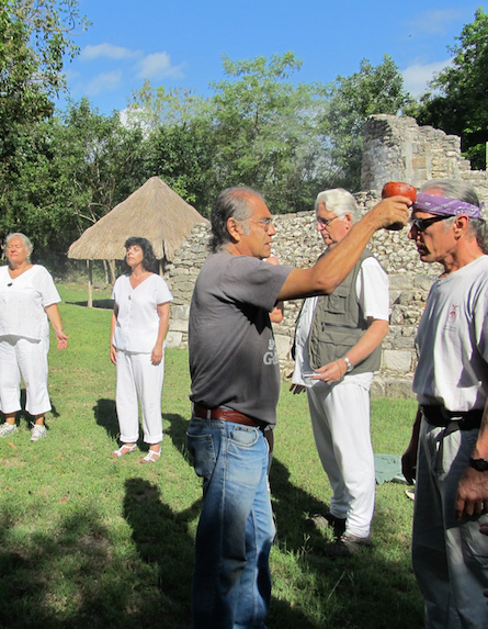 Ceremony at Mayapan in Mexico